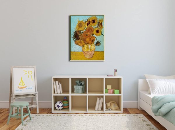 Framed Art Sunflower Large Canvas Prints Wall Art by Vincent Van Gogh Oil Paintings Framed Canvas Wall Art for Living Room Wall Decor Bedroom Home Office Decor