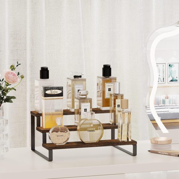 Three-Layer Wooden Display Rack, Can Be Used as a Kitchen Utensil Display Rack or Spice Rack